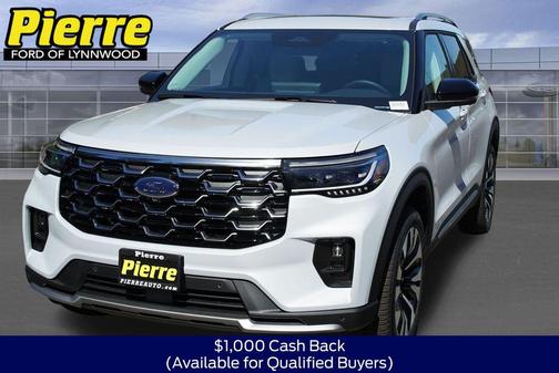 White 2026 Ford Explorer Platinum