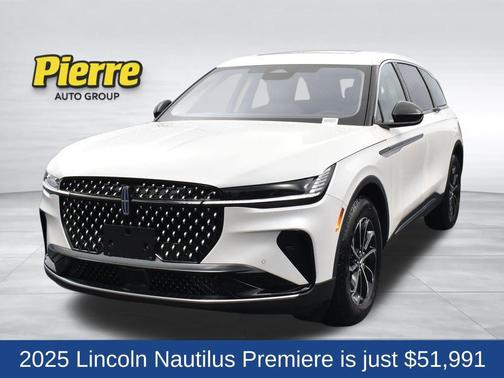 White Platinum Metallic Tri-Coat 2025 Lincoln Nautilus Premiere