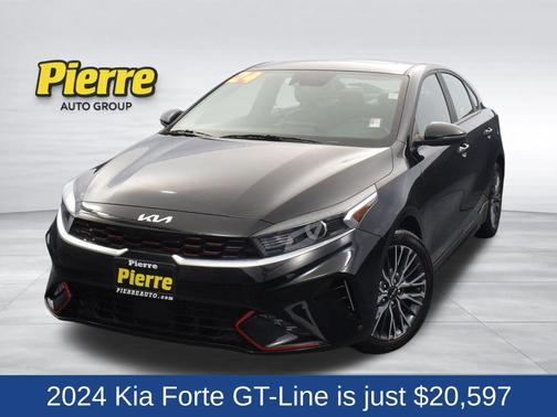 Aurora Black 2024 Kia Forte GT-Line