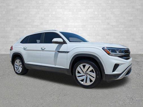 Pure White 2021 Volkswagen Atlas Cross Sport 2.0T SE w/Technology