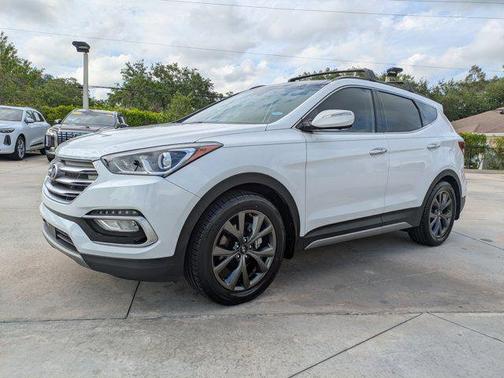 Pearl White 2018 Hyundai Santa Fe Sport 2.0L Turbo Ultimate