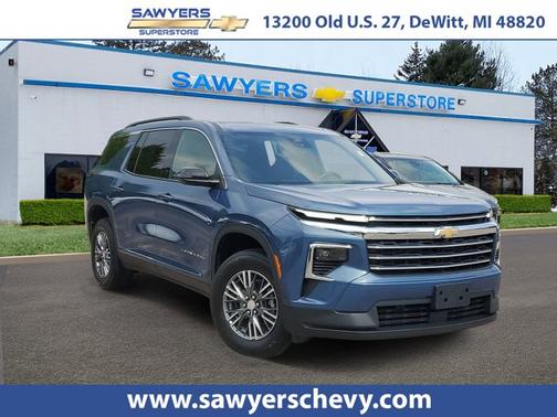 Lakeshore Blue Metallic 2025 Chevrolet Traverse AWD LT