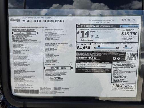 Black Clearcoat 2026 Jeep Wrangler Moab 392