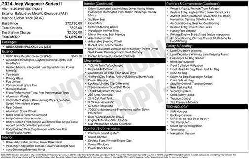 Metallic 2024 Jeep Wagoneer Series II
