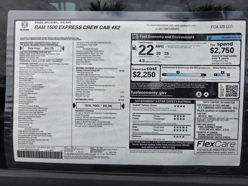Bright White Clearcoat 2026 RAM 1500 Express