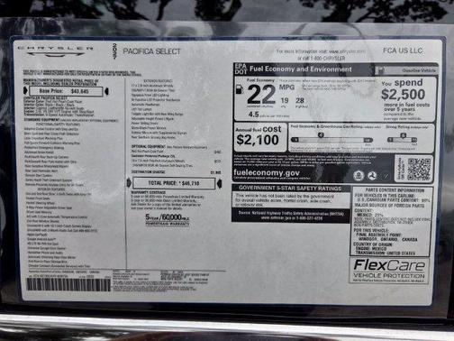 Red 2027 Chrysler Pacifica SELECT