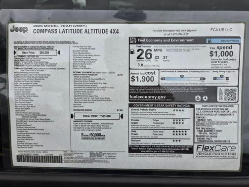 Red 2026 Jeep Compass Latitude