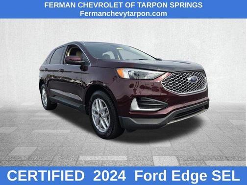 Burgundy 2024 Ford Edge SEL