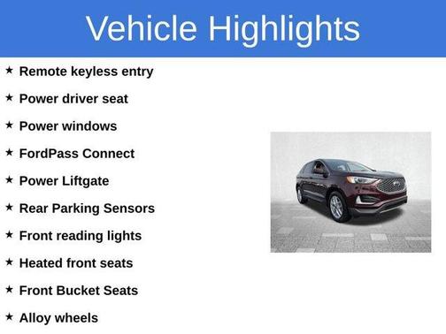 Burgundy 2024 Ford Edge SEL
