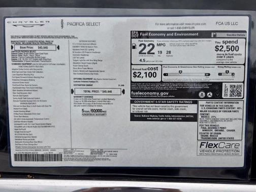 Bright White Clearcoat 2027 Chrysler Pacifica SELECT