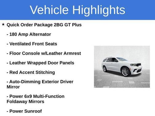 White Knuckle Clearcoat 2024 Dodge Durango GT