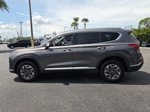 Portofino Gray 2022 Hyundai SANTA FE HEV Blue