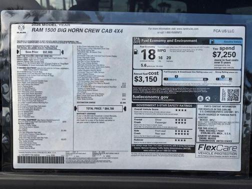 Diamond Black 2026 RAM 1500 Big Horn/Lone Star