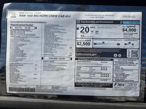 Blue Metallic 2026 RAM 1500 Big Horn/Lone Star