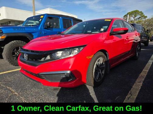 Red 2019 Honda Civic LX