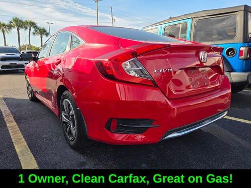Red 2019 Honda Civic LX