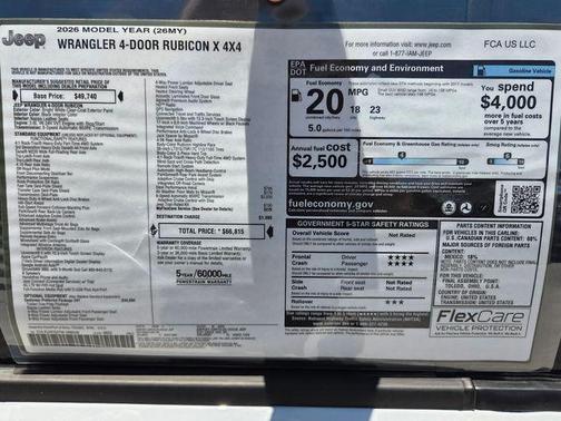 Bright White Clearcoat 2026 Jeep Wrangler Rubicon