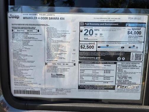 Granite Crystal Clearcoat Metallic 2026 Jeep Wrangler Sahara