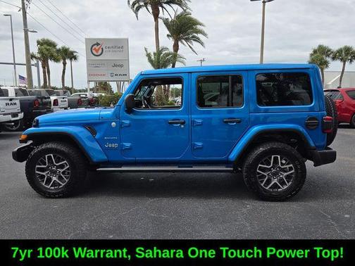 Hydro Blue Pearl 2024 Jeep Wrangler Sahara