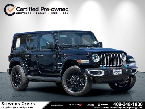 Black Clearcoat 2023 Jeep Wrangler 4xe Sahara