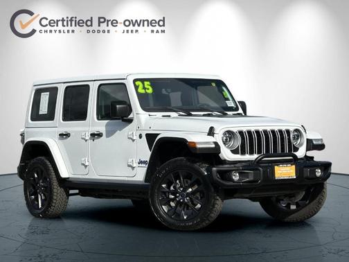 Bright White Clearcoat 2025 Jeep Wrangler 4xe Sahara