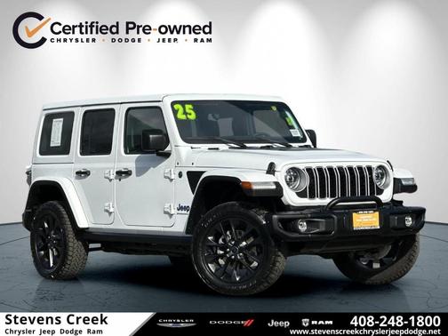 Bright White Clearcoat 2025 Jeep Wrangler 4xe Sahara