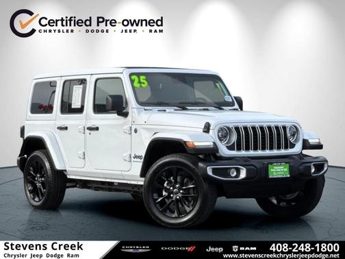 Bright White Clearcoat 2025 Jeep Wrangler 4xe Sahara