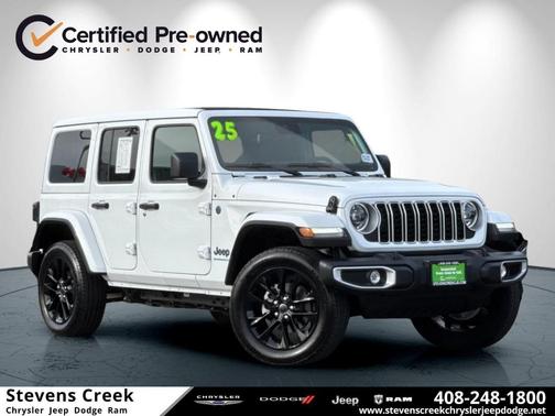Bright White Clearcoat 2025 Jeep Wrangler 4xe Sahara