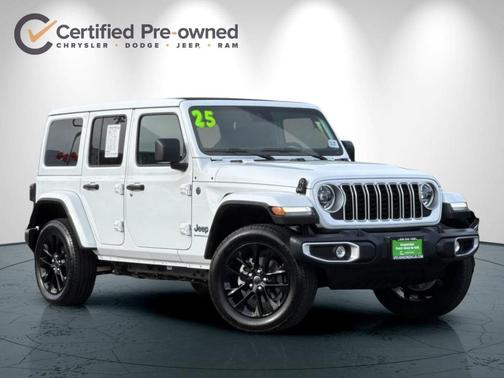 Bright White Clearcoat 2025 Jeep Wrangler 4xe Sahara