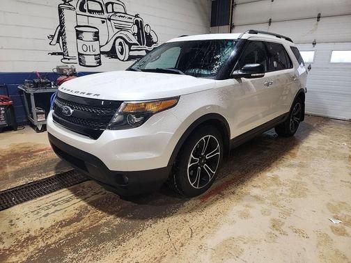 White Platinum Metallic Tri-Coat 2014 Ford Explorer Sport