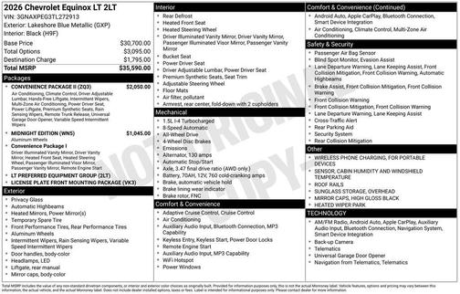2026 Chevrolet Equinox LT