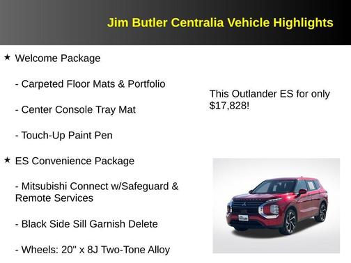 Diamond Red 2022 Mitsubishi Outlander ES