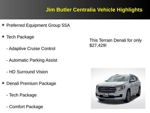 Summit White 2023 GMC Terrain Denali