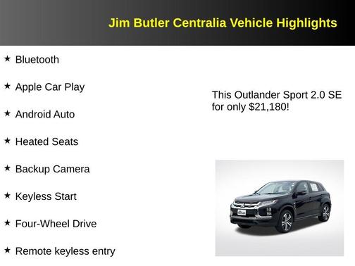 Labrador Black Pearl 2023 Mitsubishi Outlander Sport 2.0 SE