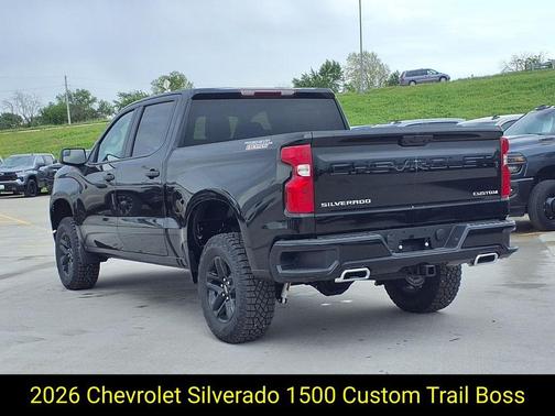 Black 2026 Chevrolet Silverado 1500 Custom Trail Boss