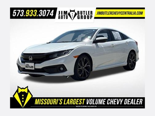 White 2019 Honda Civic Sport