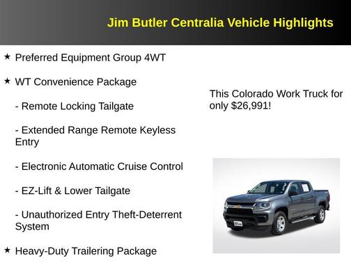 Satin Steel Metallic 2021 Chevrolet Colorado WT