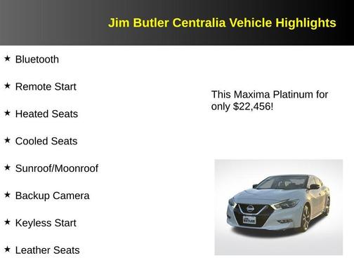 White 2018 Nissan Maxima 3.5 Platinum