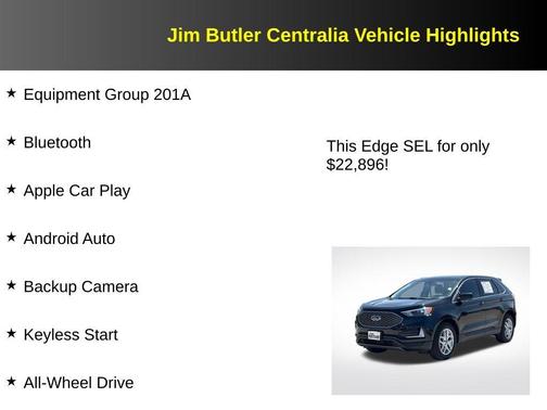 Black Metallic 2023 Ford Edge SEL