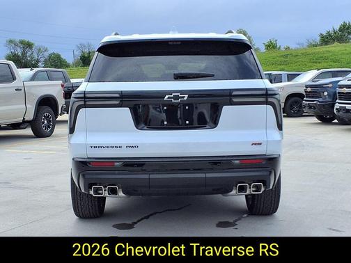 Polar White 2026 Chevrolet Traverse RS