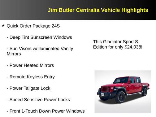 Firecracker Red Clearcoat 2020 Jeep Gladiator Sport