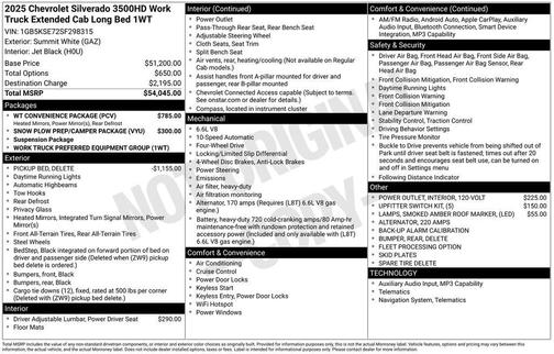 2025 Chevrolet Silverado 3500 WT