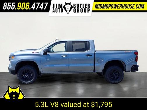 Sterling Gray Metallic 2026 Chevrolet Silverado 1500 Custom Trail Boss