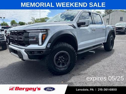 SPACE WHITE METALLIC 2025 Ford F-150 RAPTOR