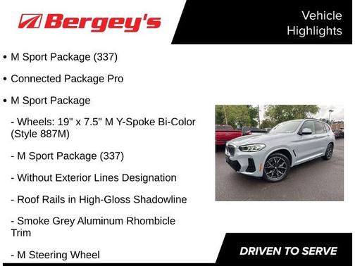 Brooklyn Gray Metallic 2024 BMW X3 XDRIVE30I
