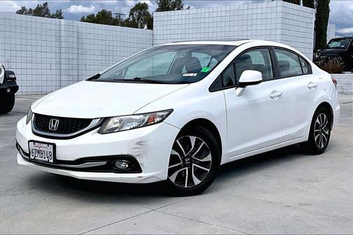 White 2013 Honda Civic EX-L