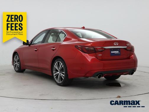 Red 2021 INFINITI Q50 Sensory