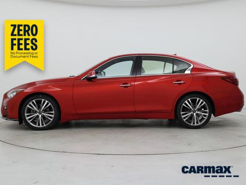 Red 2021 INFINITI Q50 Sensory