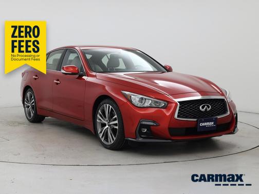 Red 2021 INFINITI Q50 Sensory