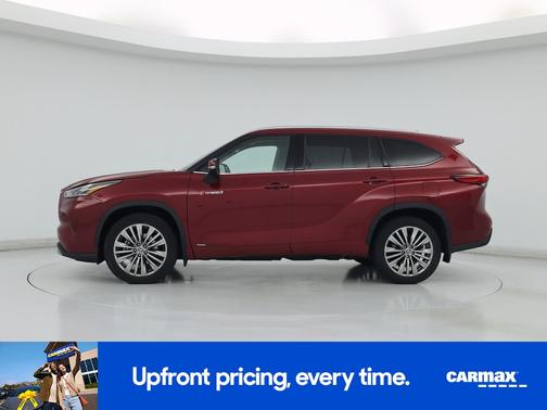 Red 2021 Toyota Highlander Hybrid Platinum